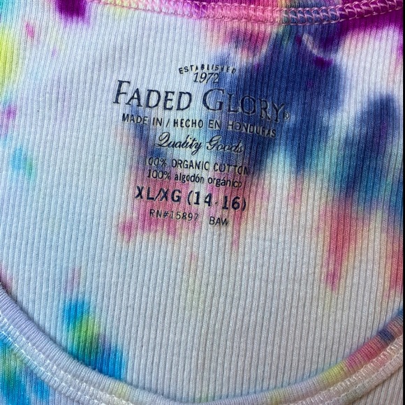 Hand Tie Dye Girls Tank Top - Picture 2 of 3